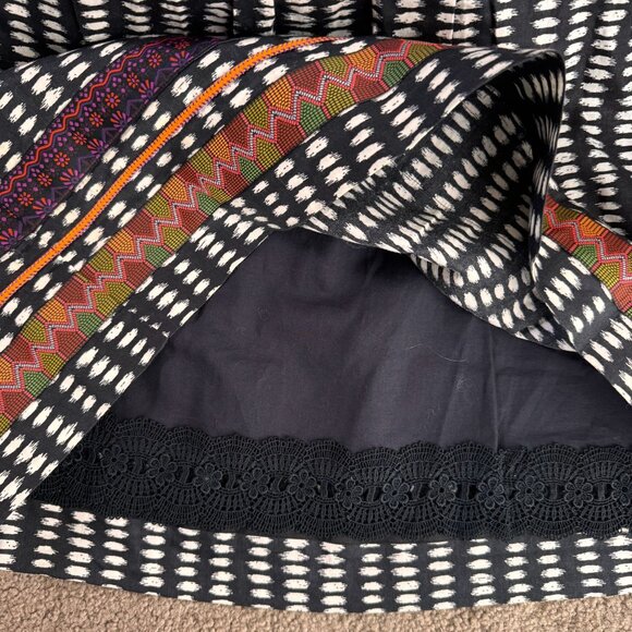 Edme Esyllte Skirt Womens 6‎ Anthropologie Beribboned Boho Tribal Lace - Picture 4 of 8